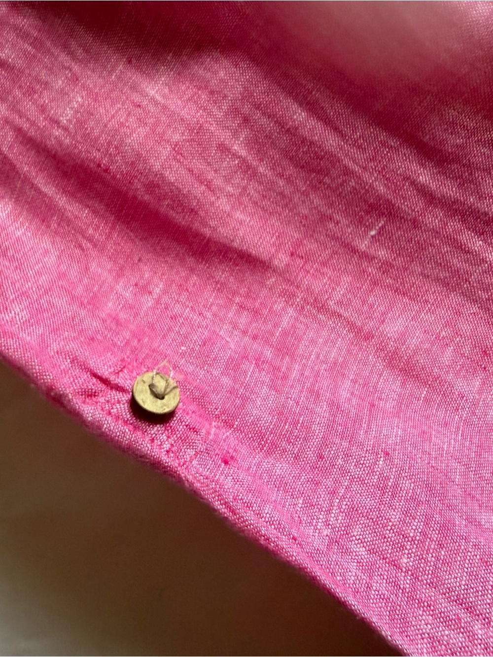 Sigrid Olsen Pink Linen Button-Down Tunic - Picture 7 of 7